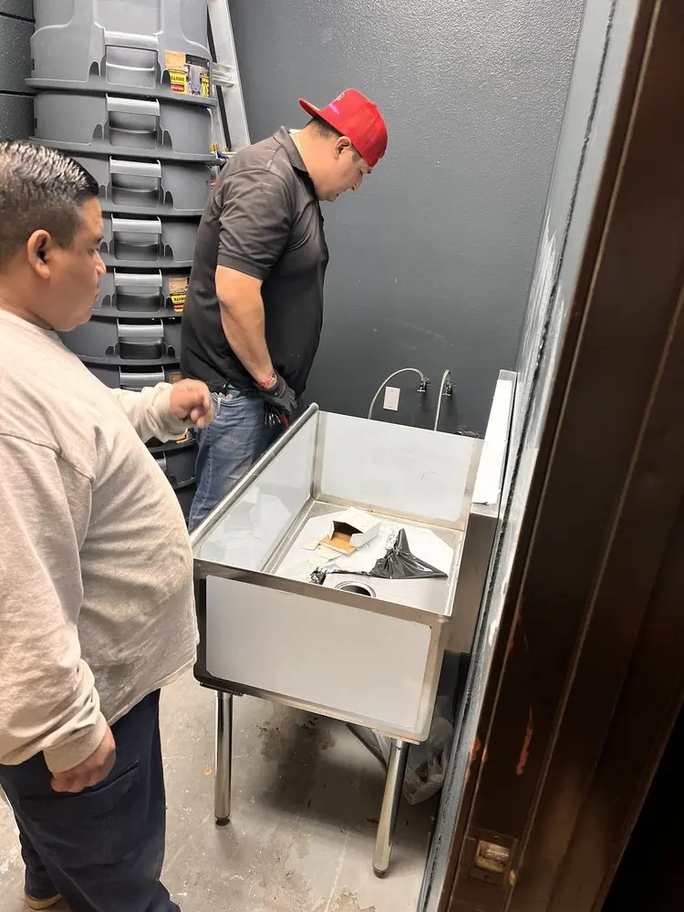 Commercial plumbing and sink installation in Danville